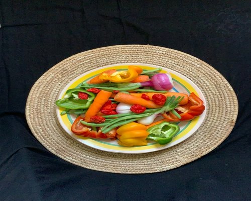 fresh colorful healthy food on a plate